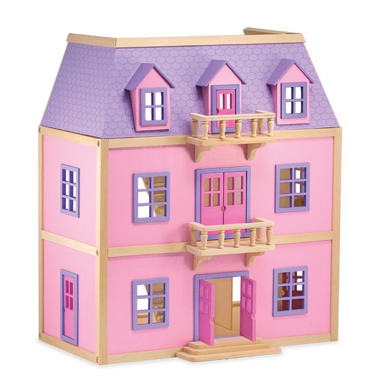 14570 Melissa & Doug Дървена къща за кукли с обзавеждане - Image 1