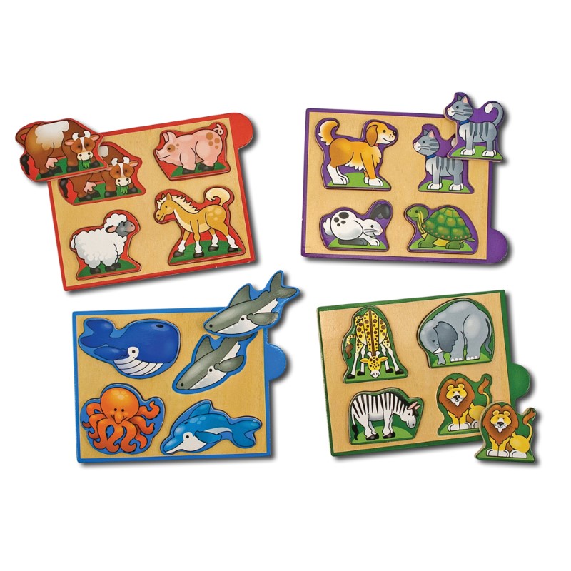 14790-3-melissa-mini-pyzeli Melissa & Doug Комплект от 4 пъзела с животни - Image 1