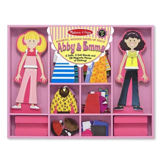 14940-2 Melissa & Doug Кукли Аби и Ема с магнитни дрехи - Image 1