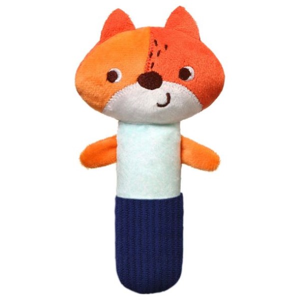 1497-meka-pisukashta-igrachka-lisitsa-babyone-1 BabyOno Мека писукаща играчка с дрънкалка, Лисица - Image 1