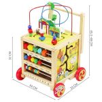 Kruzzel Дървена количка с интерактивен куб 2 в 1 - Image 3