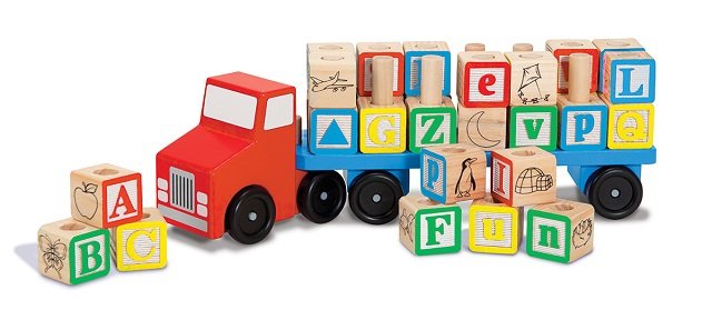 15175 Melissa & Doug Дървен камион с букви - Image 1