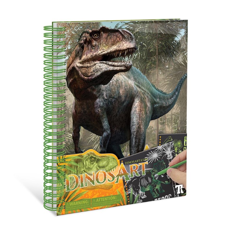 15201-dinosart-tvorcheska-skrech-kniga-za-risuvane-dinozavri DinosArt Творческа скреч книжка за рисуване, Динозаври
