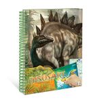 DinosArt Книжка рисувай по номера със стикери, Динозаври