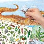 DinosArt Книжка за рисуване с шаблони и стикери, Динозаври - Image 6