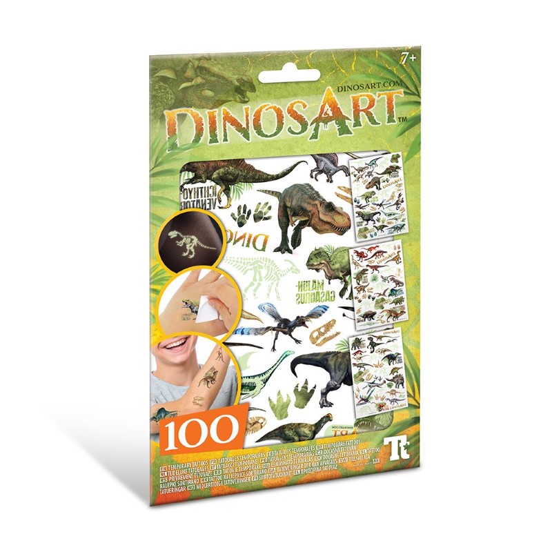 15302-dinosart-detski-sveteshti-tatuirovki-dinozavri DinosArt Детски светещи татуировки, Динозаври