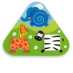 Andreu Toys Дървен триъгълен пъзел, Джунгла