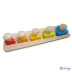 Andreu Toys Образователен пъзел с цветни триъгълници - Image 2
