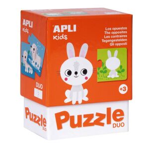 APLI Kids Детски пъзел, Противоположности с животни
