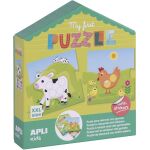 APLI Kids Детски пъзел със стикери, Ферма