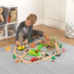 Дървен влак с релси и динозаври, KidKraft - Image 3