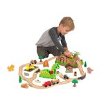 Дървен влак с релси и динозаври, KidKraft - Image 2
