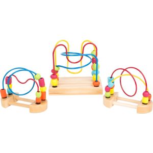 Small Foot Дървени лабиринти с мъниста, 3 броя