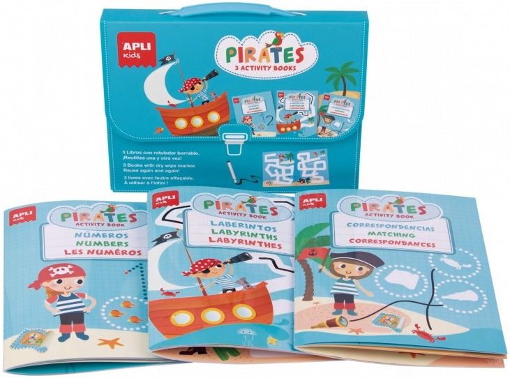 18247-apli-kids-komplekt-s-3-knizhki-za-risuvane APLI Kids Чантичка с 3 занимателни книжки, Пирати