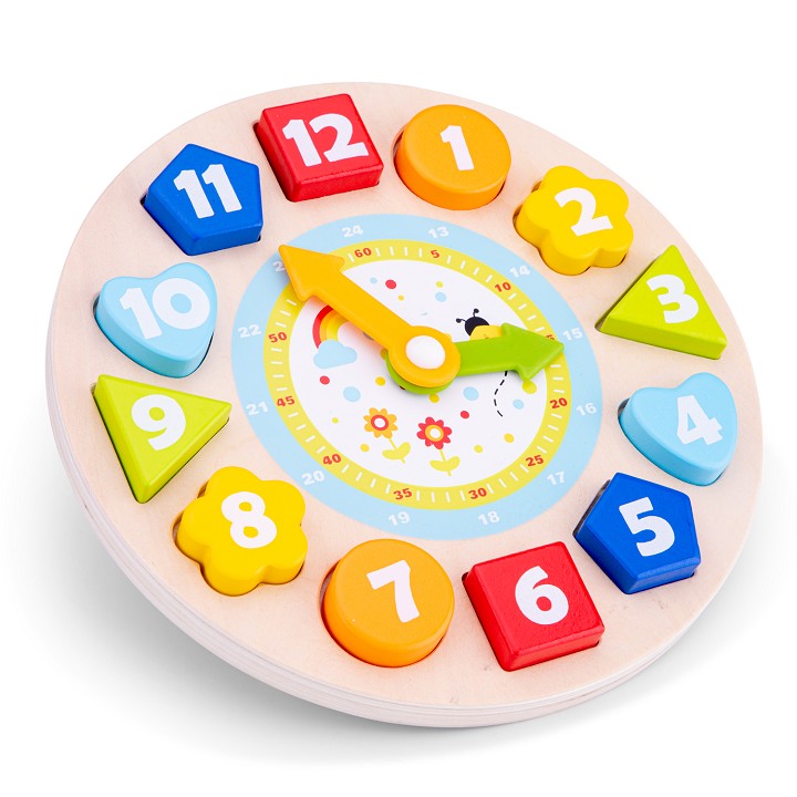 18252-dyrven-chasovnik-puzel Дървен часовник - пъзел - New Classic Toys 1