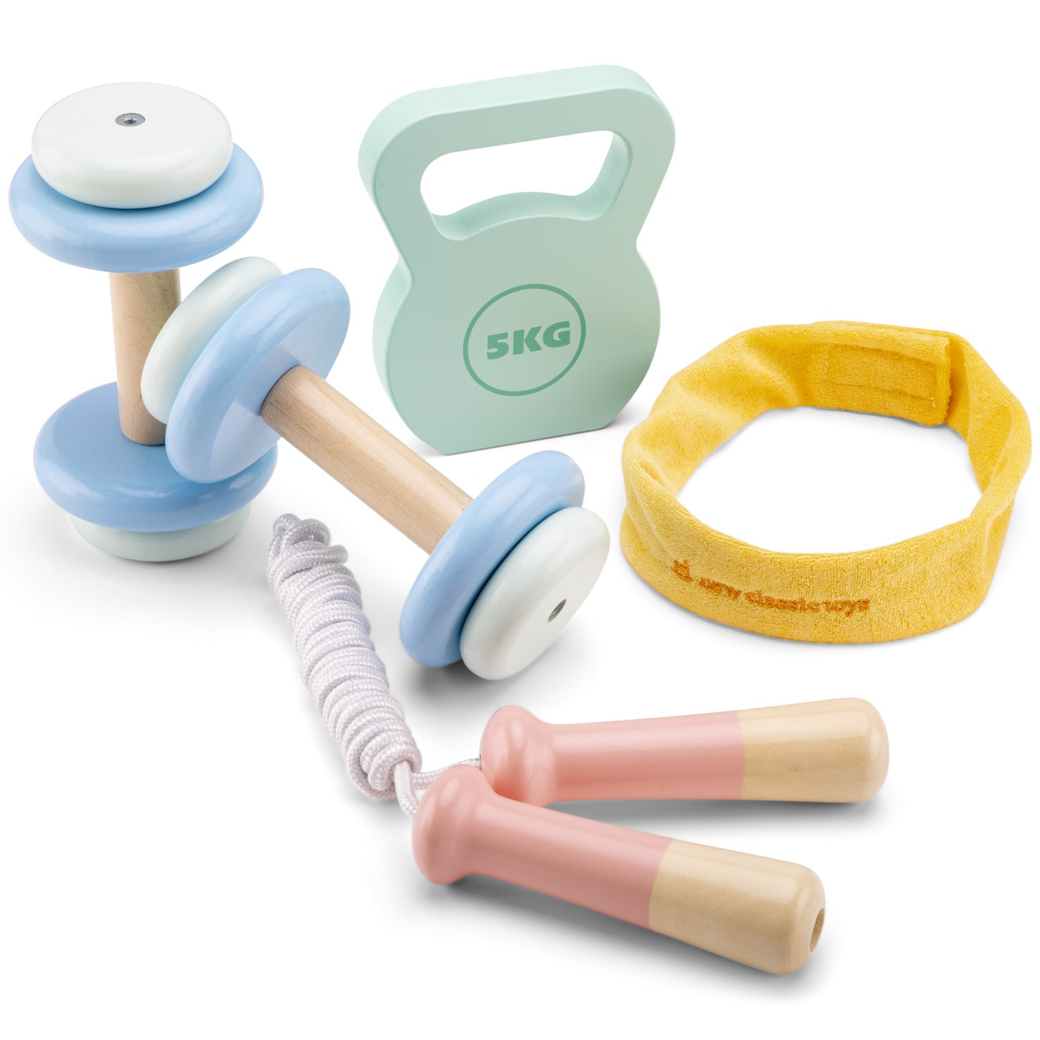 18295-darven-fitnes-komplekt-new-classic-1 Детски дървен фитнес комплект - New Classic Toys 1