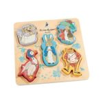 Дървен пъзел с форми Зайчето Питър - Rainbow Designs