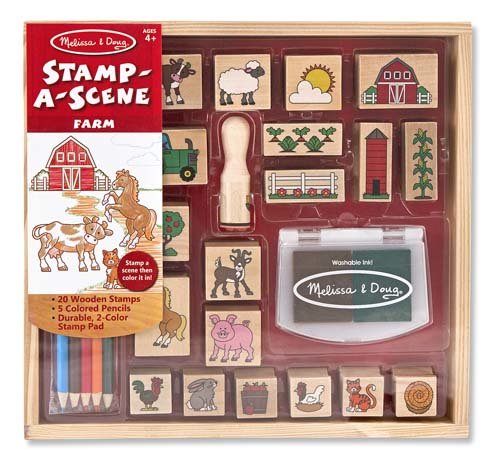 18592 Melissa & Doug Дървени печати с животни - Image 1