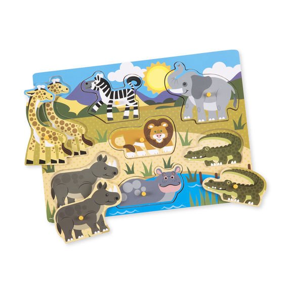 19054-1 Melissa & Doug Дървен пъзел Сафари - Image 1
