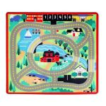 Melissa & Doug Килимче за игра с дървени колички