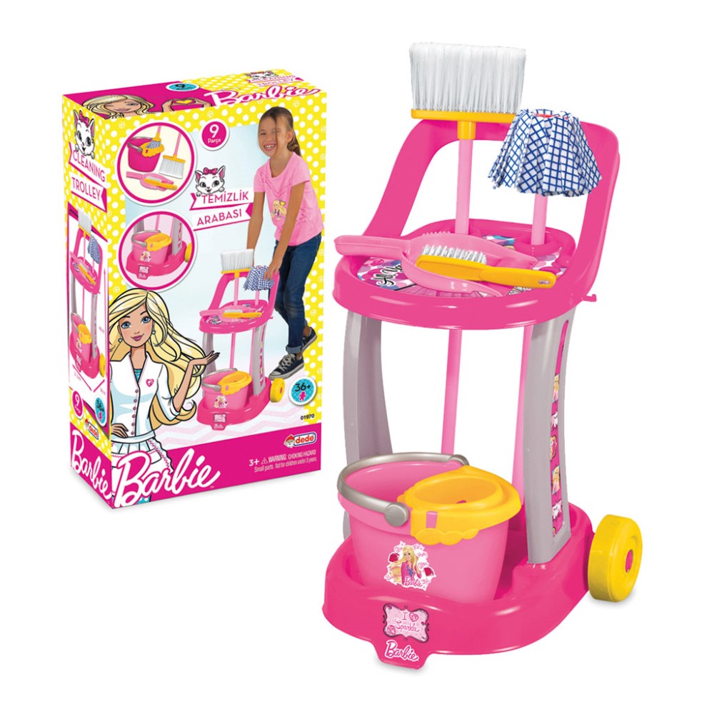 1970-dede-kolichka-s-aksesoari-za-pochistvane-barbie Dede Комплект за почистване, Barbie - Image 1