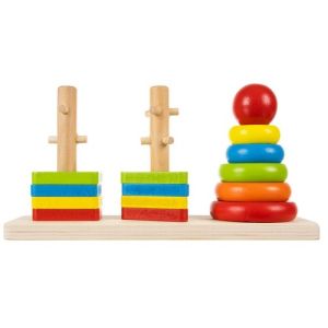 Дървен сортер с цветни форми Kruzzel