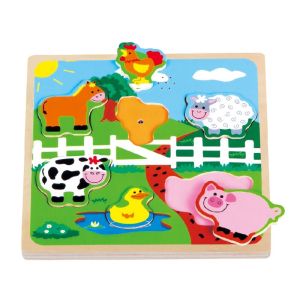 Детски музикален пъзел, Ферма Lelin Toys