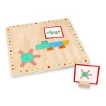 Lelin Toys Магнитен пъзел с цветни форми - Image 3