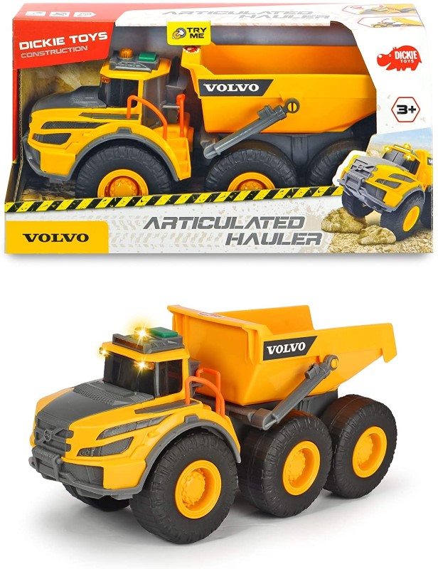 203723004-4-dickie-samosval-volvo Dickie Toys Самосвал Volvo с звук и светлини