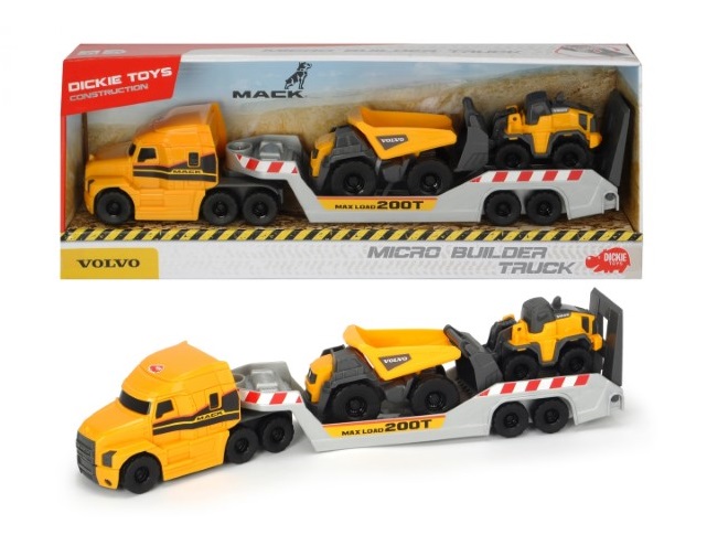 203725005-dickie-avtovoz-s-stroitelni-mashini-volvo Dickie Toys Автовоз със строителни машини, Volvo