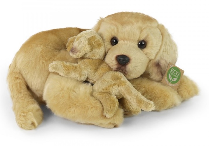 209602-plusheno-kuche-labrador-s-kuche-bebe-rappa Плюшено куче Лабрадор с бебе кученце, 27 см - Rappa
