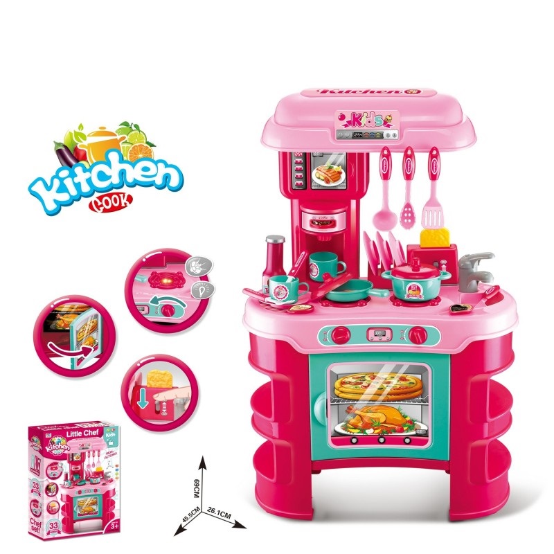 21594_kuhnya_buba Buba Детска кухня с аксесоари Kitchen Cook, розова - Image 1