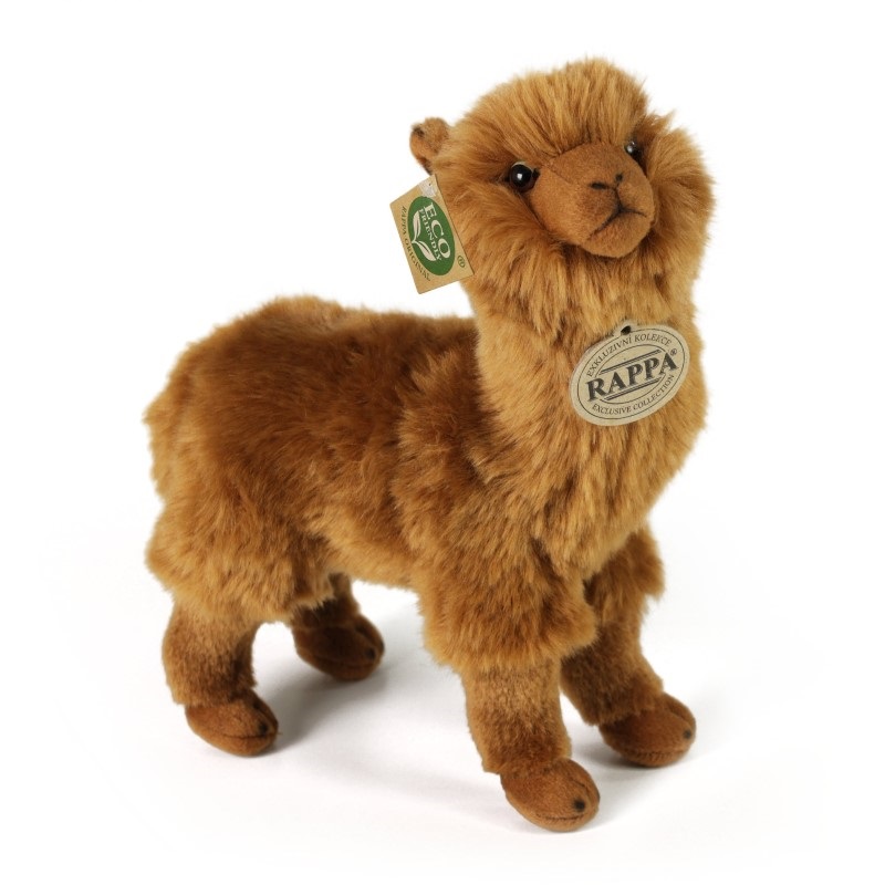 221710-plushena-lama-23-sm-rappa Плюшена кафява лама, 23 см - Rappa