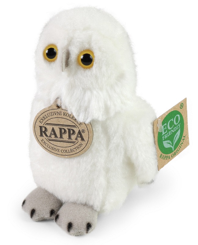 221826-plushena-byala-sova-rappa-1 Плюшена бяла Сова, 13 см - Rappa 221826