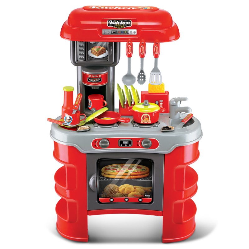 22711-3-detska-kukhnya-buba Buba Детска кухня с аксесоари Kitchen Cook, червена - Image 1