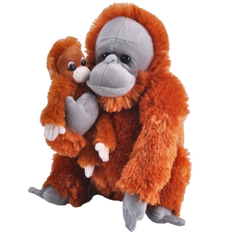 23476-plyushena-igrachka-wild-republic-orangutan-mama-i-bebe-38sm Плюшена играчка Wild Republic, Орангутан мама и бебе, 38 см