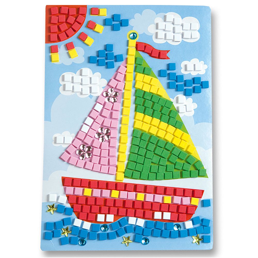 23806 Folia Комплект за изработка на картина/мозайка, Кораб