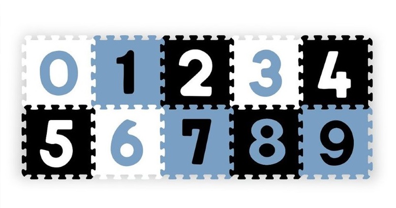 2725-babyono-puzel-za-zelya-s-chisla-sin BabyOno Мек пъзел за под с числа, син - Image 1