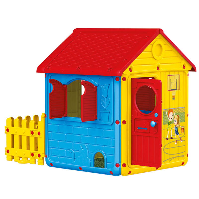 3019-detska-gradinska-kyshta-s-ograda-dolu Dolu Toys Детска градинска къща с ограда