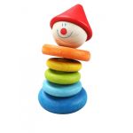 Classic World Дървена играчка с цветни рингове, Клоун