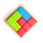 Bigjigs Логически цветен пъзел с кубчета - Image 3