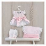 Asi Dolls Дрехи за кукли, Рокля с шапка и завивки за креватче - Image 2