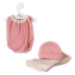 Asi Dolls Дрехи за кукли - Розово боди с шапка и бежово одеяло