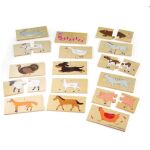 BIGJIGS Дървен пъзел за съответствия, Животни