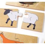 Bigjigs Дървен пъзел за съответствия, Животни - Image 2