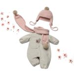 Asi Dolls Бутикови дрехи за кукла - Гащеризон с розова шапка и шал