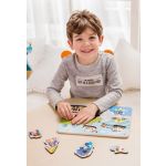 Classic World Дървен пъзел с превозни средства - Image 2