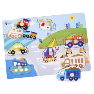 Classic World Дървен пъзел с превозни средства