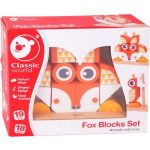 Classic World Дървен пъзел с цветни блокчета, Лисица - Image 9