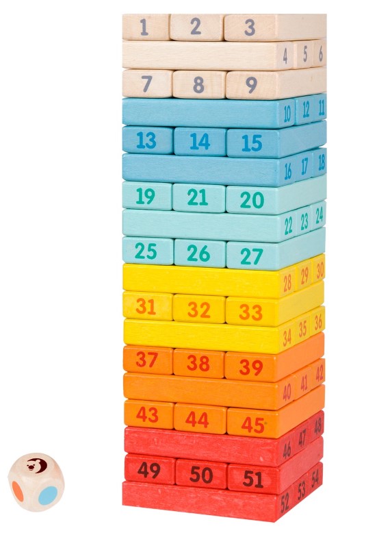 3752-igra-dzhenga-s-tzifri-classic-world Classic World Дървена игра с цифри, Дженга - Image 1